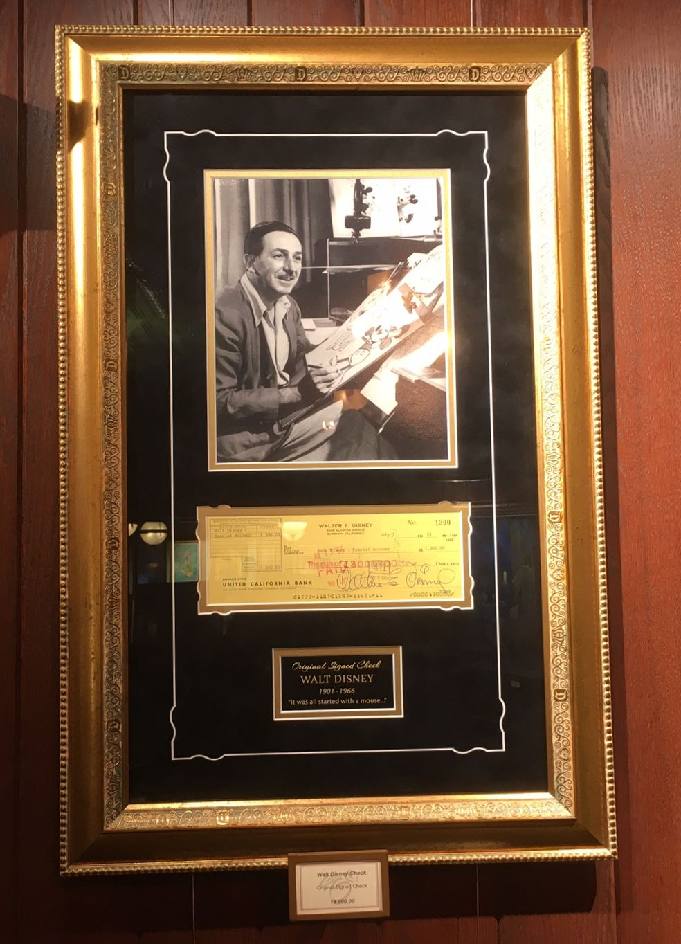 Walt Disney Signed Checks Walt Disney Signed Checks